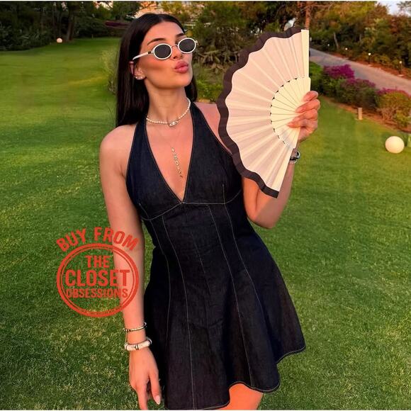 ZARA BLOGGER FAVE!!! Halter Neck Mini Dress NWT - Picture 3 of 16